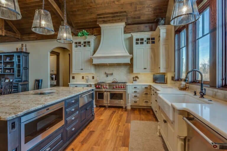 View of oven and kitchen floor in Bar and Kitchen cabinets in South Bend Indiana Indiana