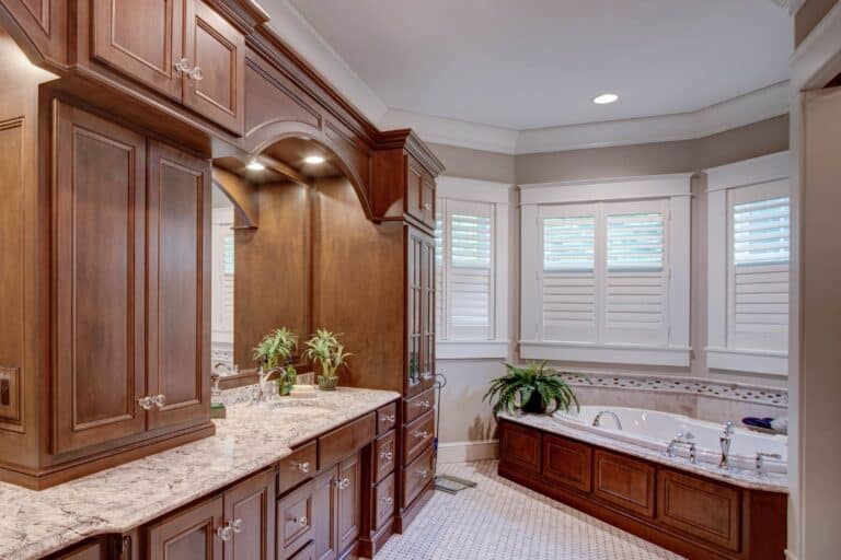 Custom bathroom vanities and tub design in Diamond Lake MI