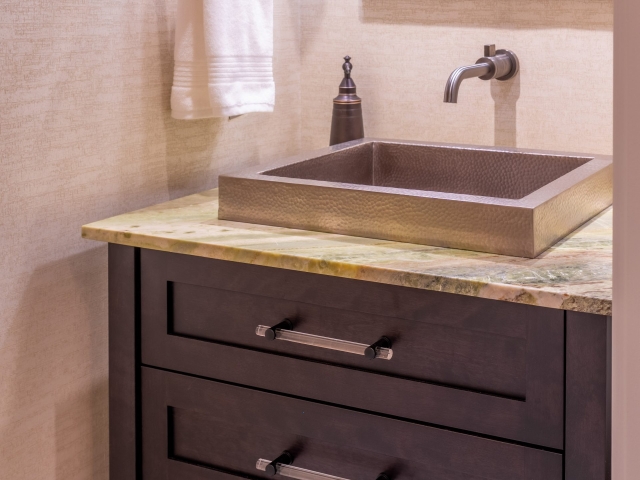 Bathroom sink with drawers