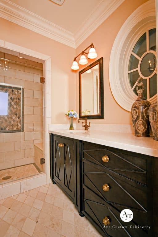 custom cabinets in master bath in valparaiso in