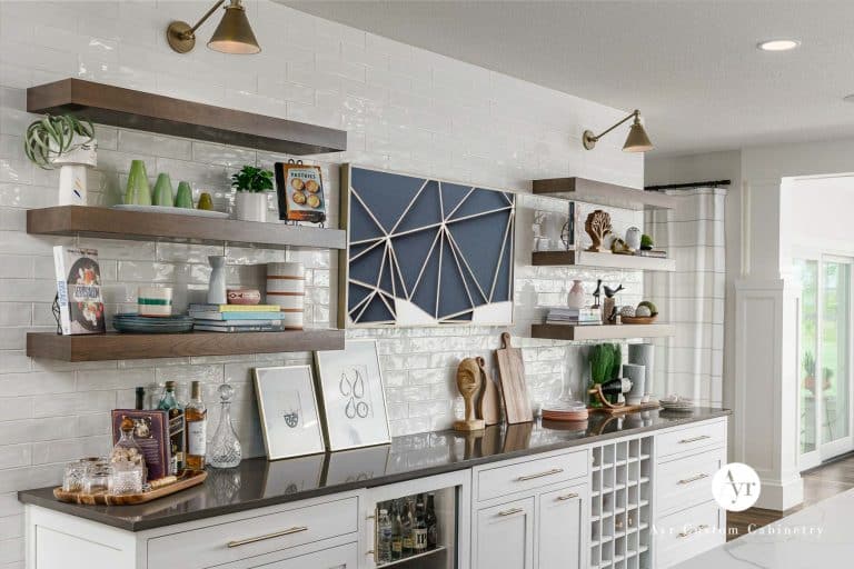 custom open shelving option