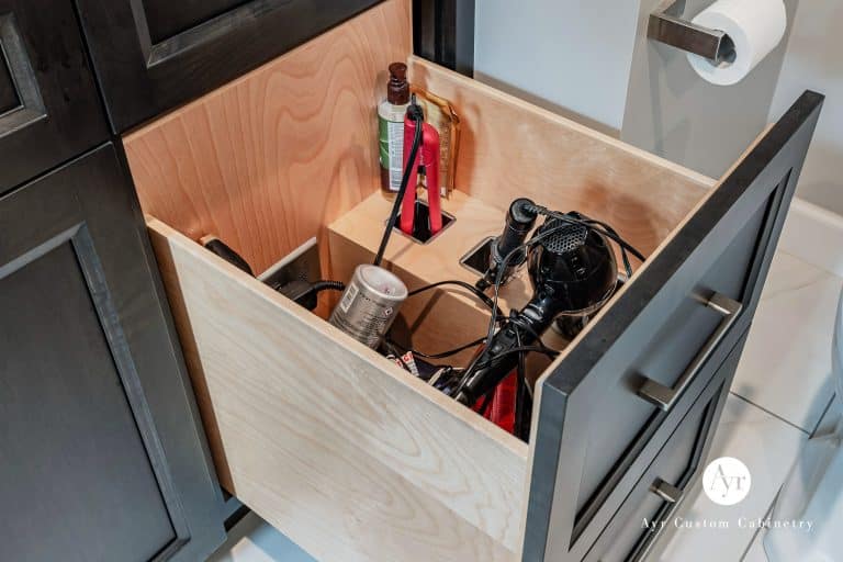 custom bathroom pull out drawer