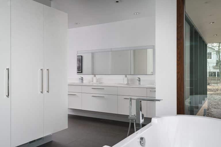 luxury bathroom cabinets in beverly shores, in