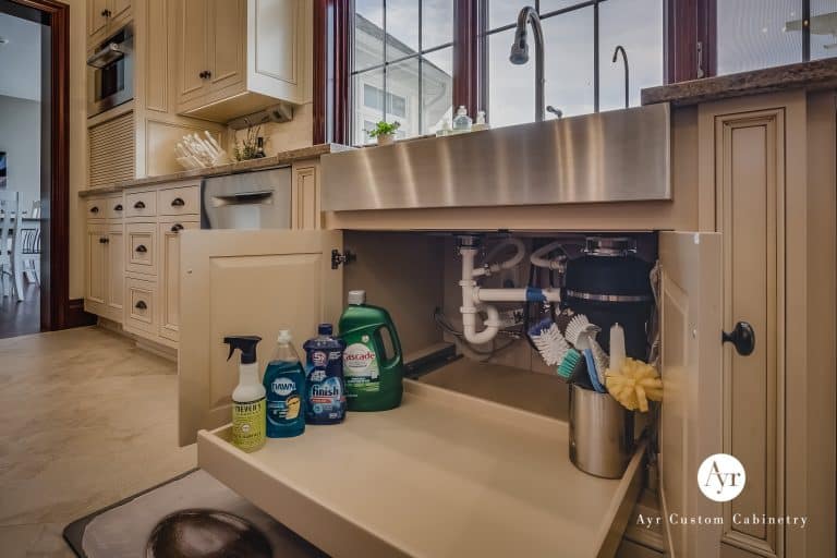 under sink, custom kitchen cabinets in bremen, indiana