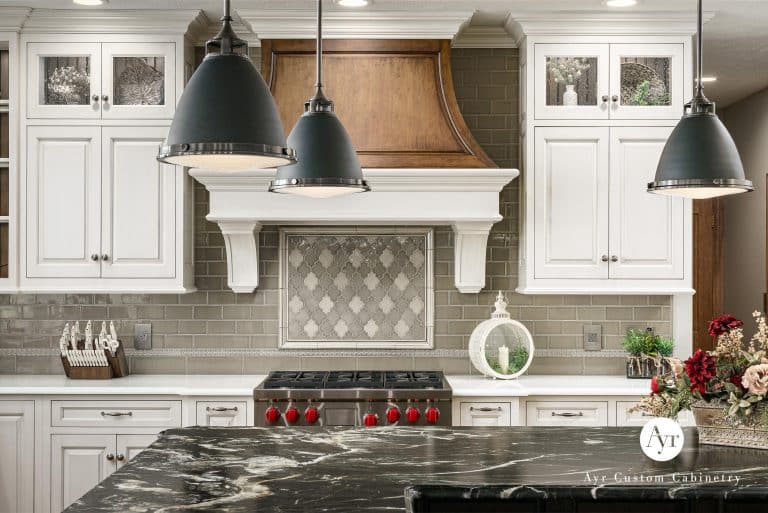 custom kitchen cabinets with custom range hood