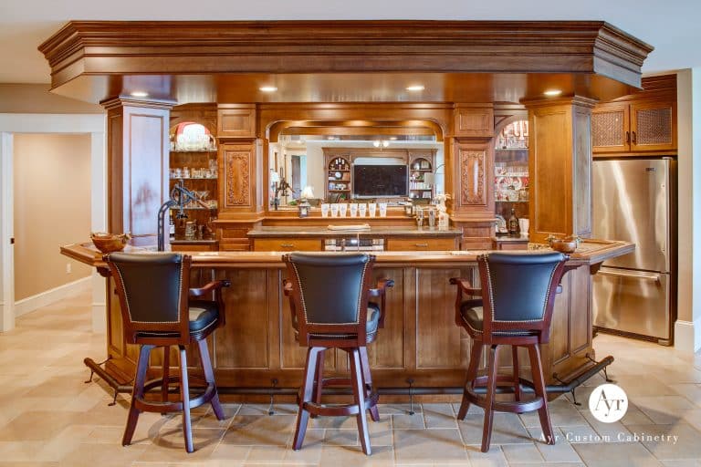 custom wet bar cabinets in diamond lake mi