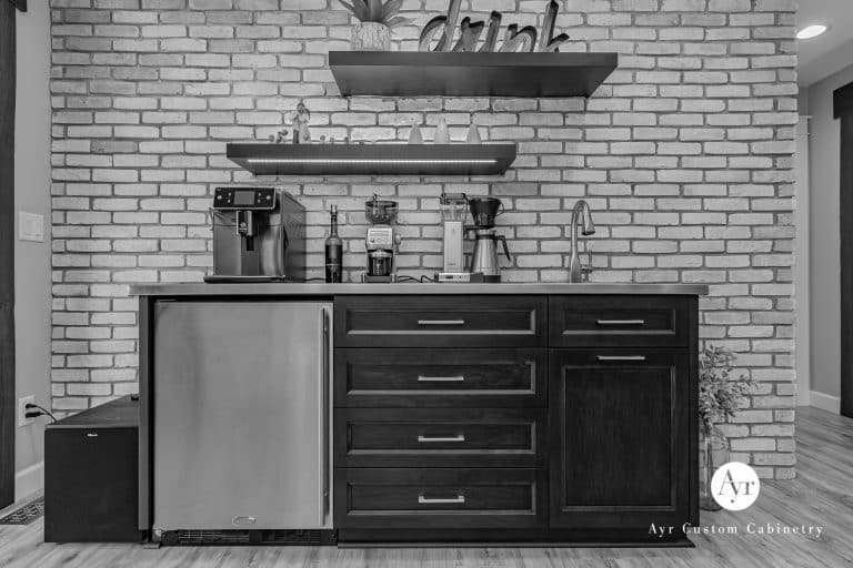 coffee bar custom kitchen cabinets in nappanee, indiana