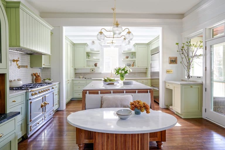 stunning light green kitchen cabinets in evanston