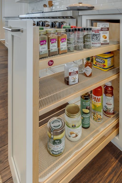 custom drawer in custom kitchen cabinets in middlebury in