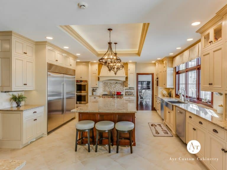 beautiful kitchen cabinets with large island