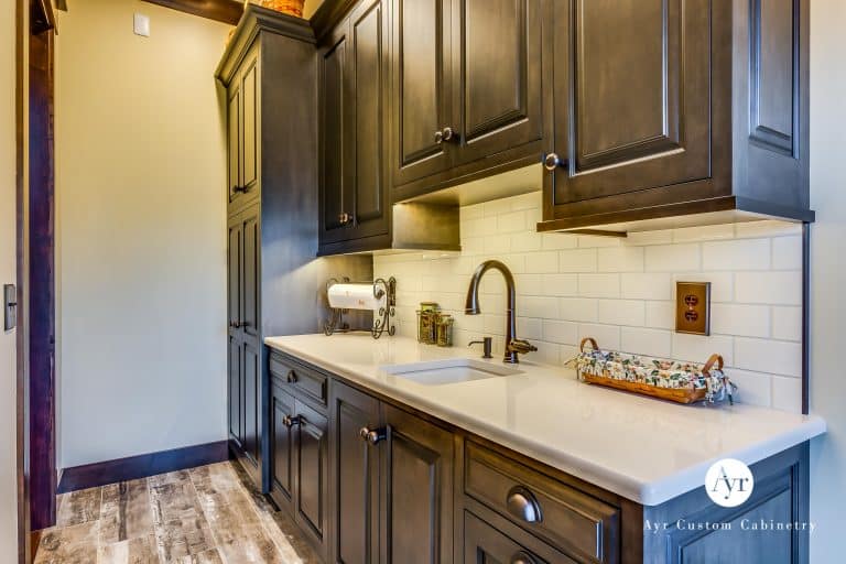 custom mudroom cabinets with a sink